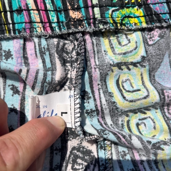 Men's Vintage Body Essentials Pants Multicolor 80s Iron Beach L CA Climb The Max - Picture 6 of 13